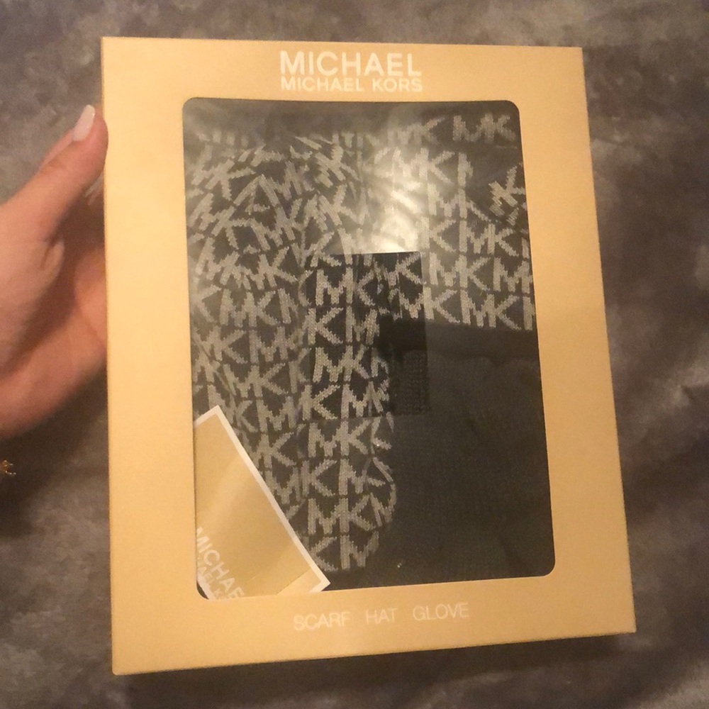 Michael Kors scarf hat and glove set.